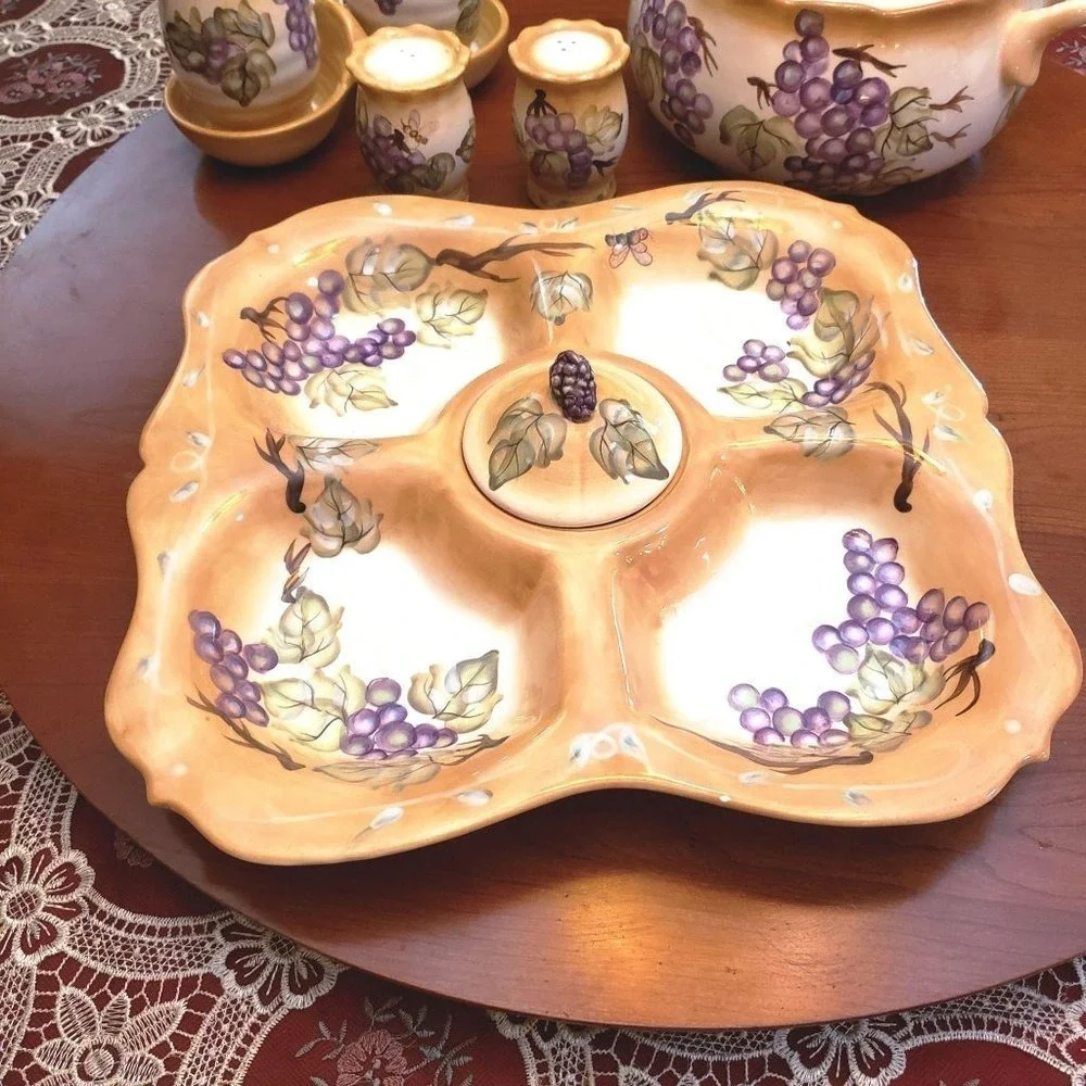 Appetizer Platter & Soup Tourane & Cruets Set & Salt/Pepper shakers Ambiance Col
